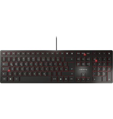 PC-Tastatur KC 6000 SLIM JK-1600DE-2, mit Kabel (USB), Sondertasten, schwarz
