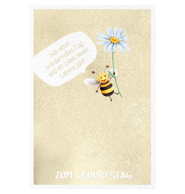 Geburtstagskarte geprägt