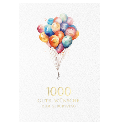 Geburtstagskarten 51-0168 11,5x17 cm 115mm x 170mm (BxH) wei&szlig;/bunt