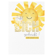 Geburtstagskarten 51-0393 11,5x17 cm 115mm x 170mm (BxH) Sonne wei&szlig;/bunt