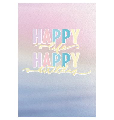 Geburtstagskarte geprägt