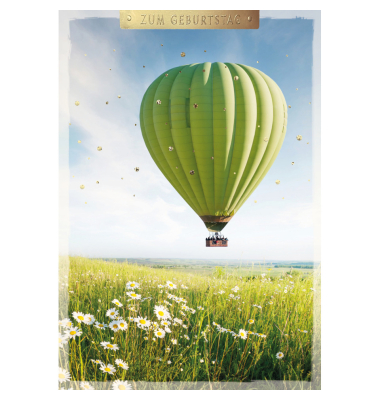 Geburtstagskarten 51-5126 11,5x17 cm 115mm x 170mm (BxH) Hei&szlig;luftballon bunt