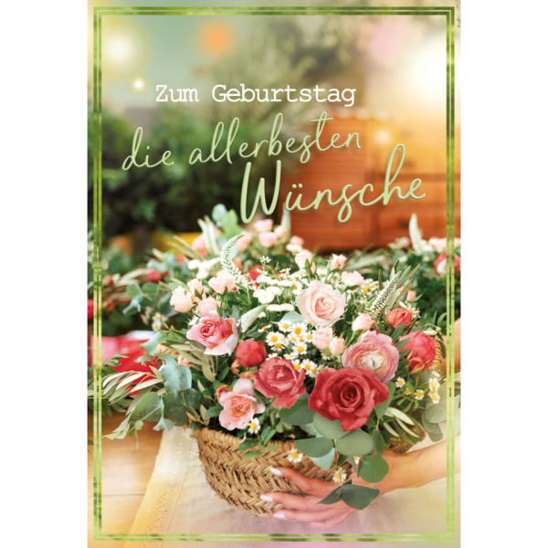 6 Stück Alpedia Geburtstagskarten 51-5351 11,5x17 cm 115mm x 170mm (BxH) Blumen bunt 9004546585060 Alpedia
