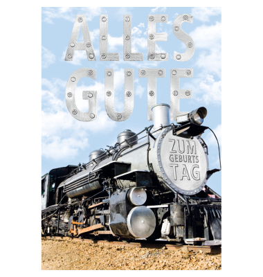 Geburtstagskarte Lokomotive