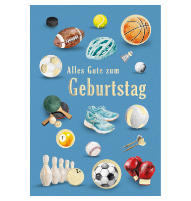 Geburtstagskarten 51-0139 11,5x17 cm 115mm x 170mm (BxH) wei&szlig;/bunt