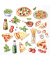 Motivserviette 33x33cm Pizza und Nudeln