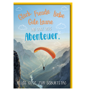 Geburtstagskarten 512757 11,5x17 cm 115mm x 170mm (BxH) Gleitschirm bunt