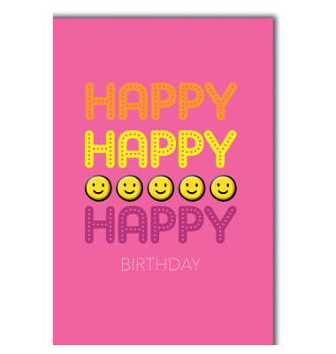 Geburtstagskarten 551413 11,5x17 cm 115mm x 170mm (BxH) Smiley bunt