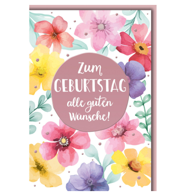 Geburtstagskarten 5510097 11,5x17 cm 115mm x 170mm (BxH) Blumen bunt