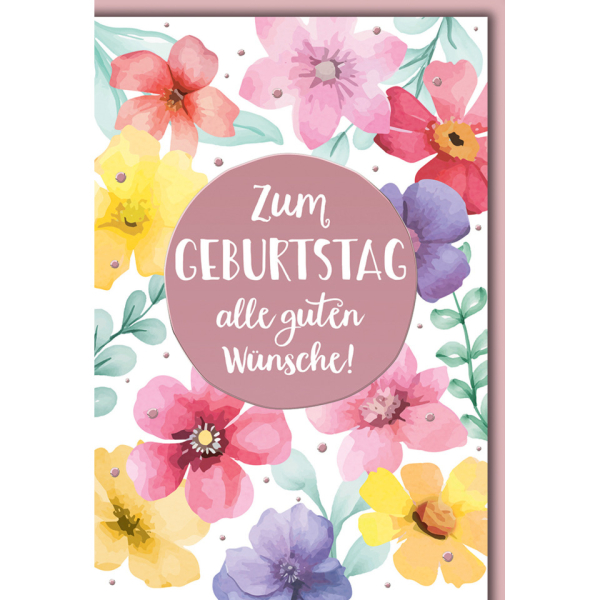 5 Stück Alpedia Geburtstagskarten 5510097 11,5x17 cm 115mm x 170mm (BxH) Blumen bunt 9004546581475 Alpedia