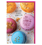 Geburtstagskarten 512696 11,5x17 cm 115mm x 170mm (BxH) Macarons bunt