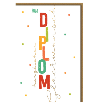 Glückwunschkarte z. Diplom