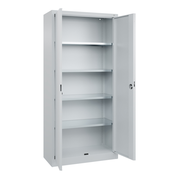 CP Stahlschrank 0130287-300_S10000 lichtgrau 4 Fachböden 93,0 x 40,0 x 195,0 cm, aufgebaut, 1 St.
