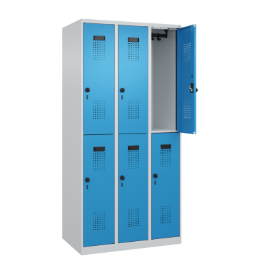 C+P Spind Evolo PLUS Doppel 6Fächer 1850x900x500 lgr/lbl