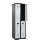 C+P Spind Evolo PLUS Doppel 4Fächer 1850x600x500 sgr/lgr C+P Spind Evolo PLUS Doppel 4Fächer 1850x600x500 sgr/lgr