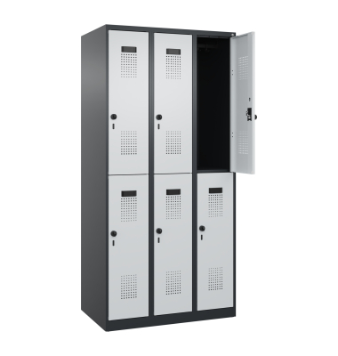 C+P Spind Evolo PLUS Doppel 6Fächer 1850x900x500 sgr/lgr