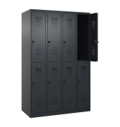 C+P Spind Evolo PLUS Doppel 8Fächer 1850x1200x500 sgr/sgr C+P Spind Evolo PLUS Doppel 8Fächer 1850x1200x500 sgr/sgr