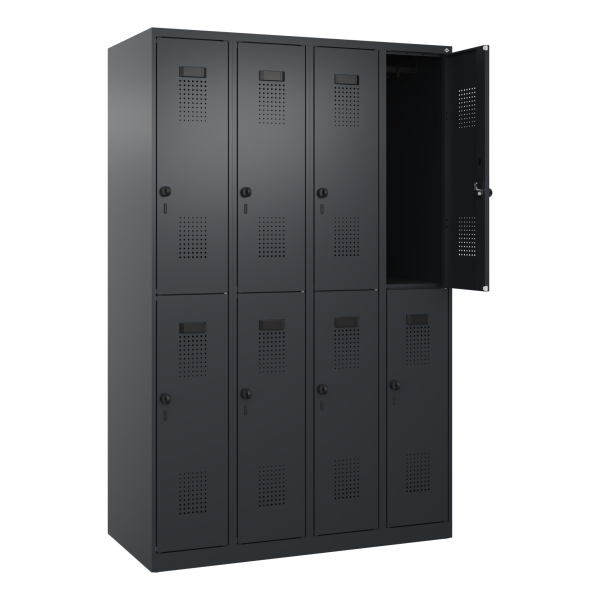 4068427255591 - C+P Spind Evolo PLUS Doppel 8Fächer 1850x1200x500 sgr sgr 4068427255591 C+P-Möbel