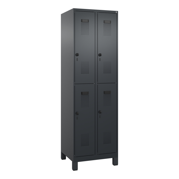 4068427348095 - C+P Spind Evolo PLUS Doppel 4Fächer 1950x600x500 sgr sgr 4068427348095 C+P-Möbel