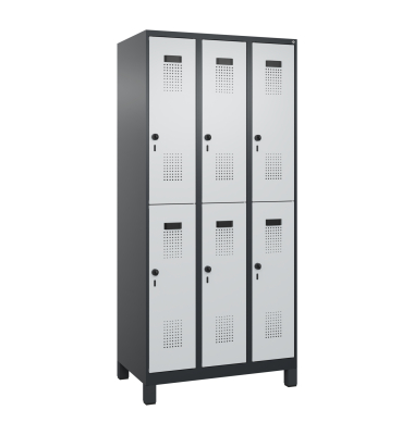 C+P Spind Evolo PLUS Doppel 6F&auml;cher 1950x900x500 sgr/lgr