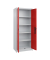 Stahlschrank Acurado 092390000S10116, abschlie&szlig;bar, 5 OH, lichtgrau/verkehrsrot, 80x195x50cm (BxHxT)
