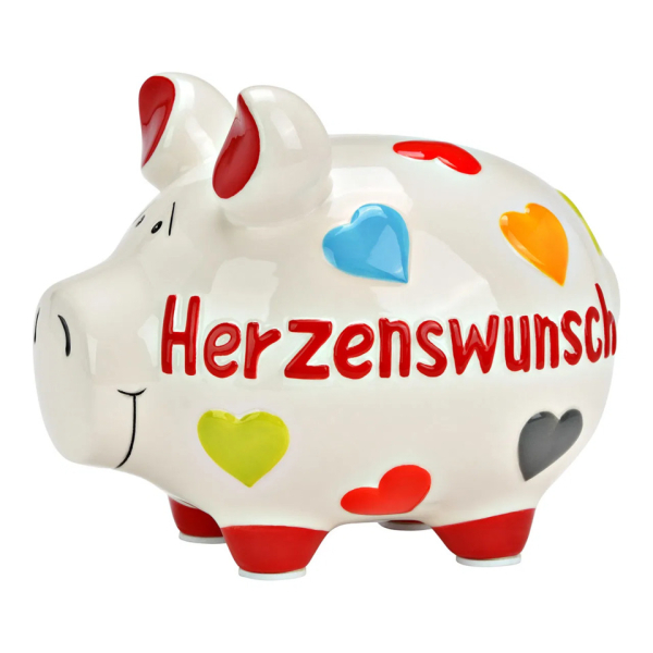 2 Stück KCG Spardose Schwein (mittel) 10044524 , Herzenswunsch 4007698706616 KCG