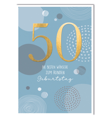 Geburtstagskarten 527250 A4 205mm x 295mm (BxH) Jubil&auml;umsjahr bunt