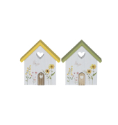 Deko Haus Blumen MDF sort.