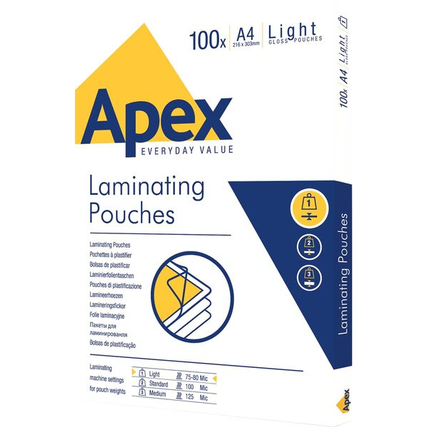 0043859584857 - Laminierfolien Apex Light 6003201 A4 216x303mm 80mic glänzend 0043859584857 100 Stück