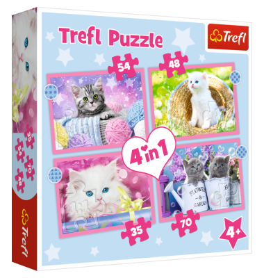Puzzle 4 in 1 Katzen Puzzle 4 in 1 Katzen