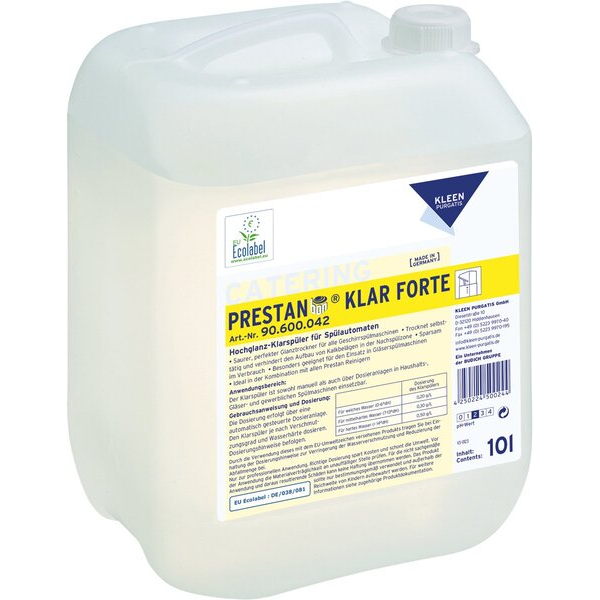 4250224500244 - Prestan Klar Forte für gewerbliche Spülmaschinen 10 Liter 4250224500244 KLEEN PURGATIS