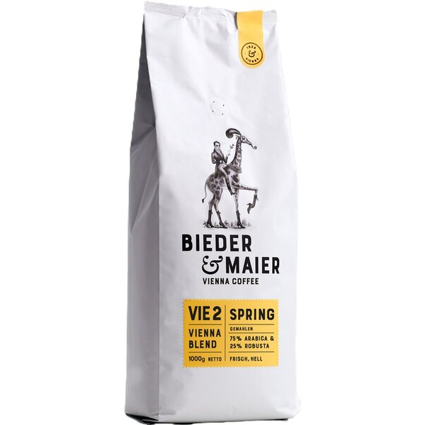 9120072000133 - Kaffee Vienna Coffee VIE 2 Spring Vienna Blend 1013EU 1000g ganze Bohnen im Beutel 9120072000133 Bieder & Maier