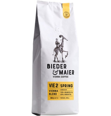 Kaffee Vienna Coffee VIE 2 Spring Vienna Blend 1003EU, 250g, ganze Bohnen Beutel