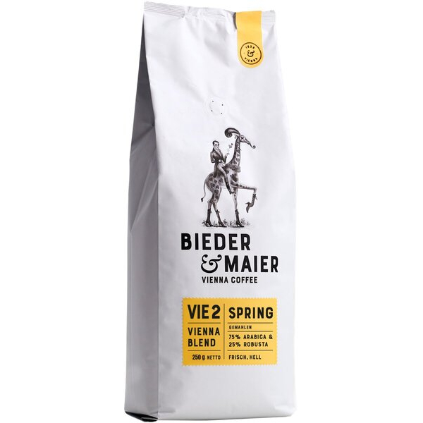 9120072000140 - Kaffee Vienna Coffee VIE 2 Spring Vienna Blend 1003EU 250g ganze Bohnen im Beutel 9120072000140 Bieder & Maier