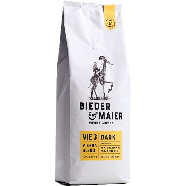 9120072000157 - Kaffee Vienna Coffee VIE 3 Dark Vienna Blend 1014EU 1000g ganze Bohnen im Beutel 9120072000157 Bieder & Maier