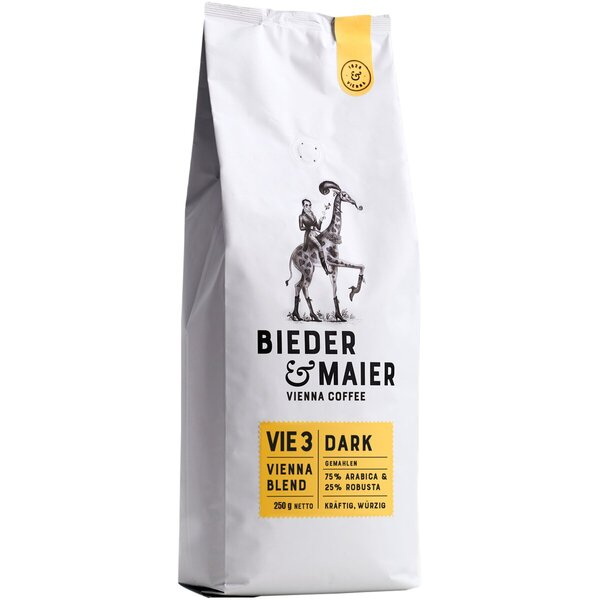 9120072000164 - Kaffee Vienna Coffee VIE 3 Dark Vienna Blend 1004EU 250g ganze Bohnen Beutel 9120072000164 Bieder & Maier