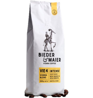 Kaffee Vienna Coffee VIE 4 Intense Vienna Blend 1015EU, 1000g, ganze Bohnen im Beutel