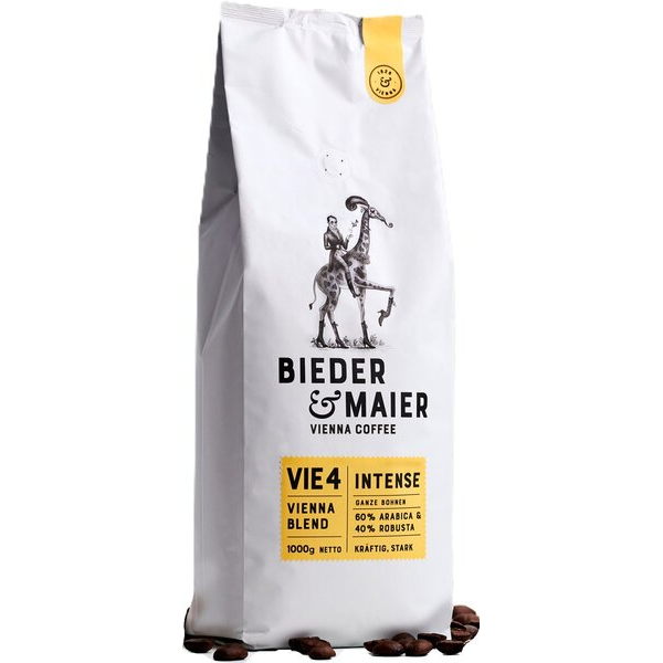 9120072000171 - Kaffee Vienna Coffee VIE 4 Intense Vienna Blend 1015EU 1000g ganze Bohnen im Beutel 9120072000171 Bieder & Maier