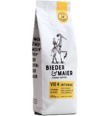 Kaffee Vienna Coffee VIE4 Intense Vienna Blend 1005EU, 250g, ganze Bohnen im Beutel