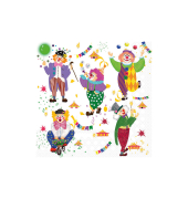 Servietten 13317185 / Karneval, 3-lagig, 33x33cm