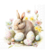 Frühj. Motivserviette 33x33cm Hase  Eier