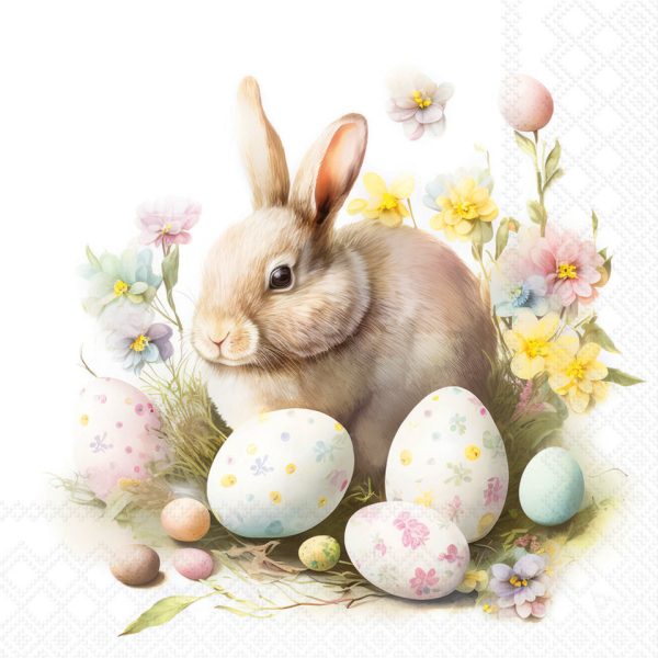 8712159227994 - Frühj Motivserviette 33x33cm Hase  Eier 8712159227994 20 Stück