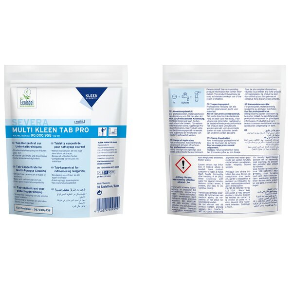 4250224509599 - Severa Multi Kleen Tab Pro Oberflächenreiniger hohe Materialverträglichkeit 30 Tabs 4250224509599 KLEEN PURGATIS