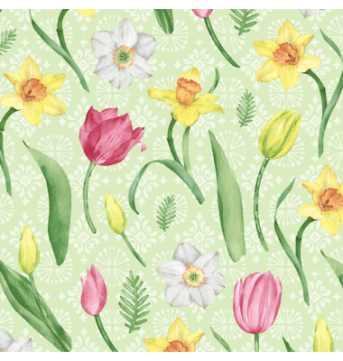Motivservietten 211718 / Fr&uuml;hjahrsblumen, 3-lagig, 33x33cm