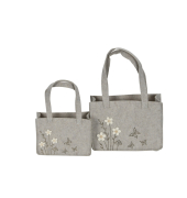 Filztasche 2-tlg. Frühling hellbraun