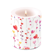 Kerze 10cm Herzen Girlanden