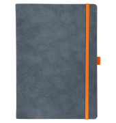 Notizbuch A5 kariert grau