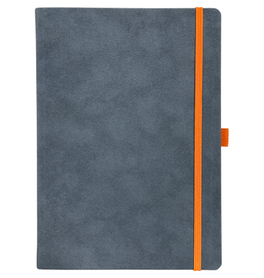 Notizbuch A5 kariert grau