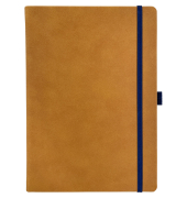 Notizbuch A5 kariert cognac