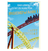 Geburtstagskarten 51-LB217 Achterbahn bunt
